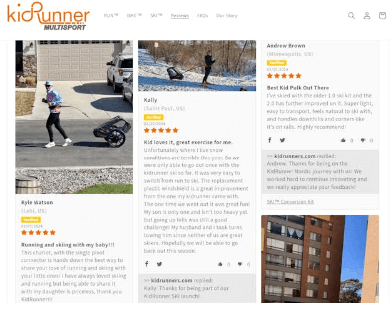 KidRunner a été créé par un père qui aimait courir et voulait le faire avec sa fille. Il a donc créé une poussette de course à pied qui l'a aidé à le faire.