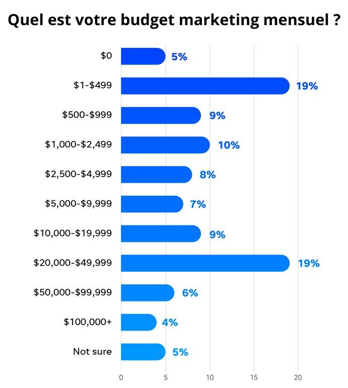 Quel est votre budget marketing mensuel ?