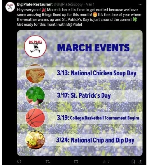 marketing local des réseaux sociaux X exemple