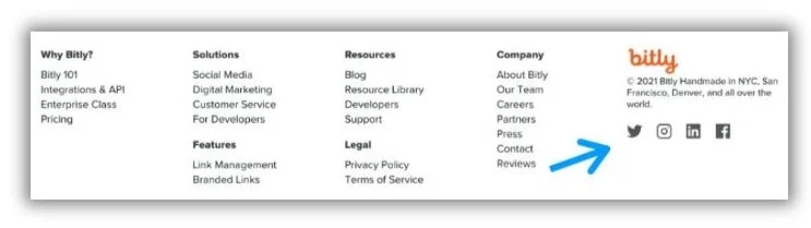 marketing local des réseaux sociaux boutons sociaux