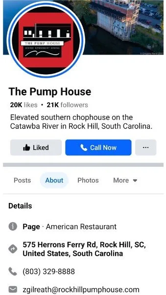 marketing local des médias sociaux détails de l'entreprise