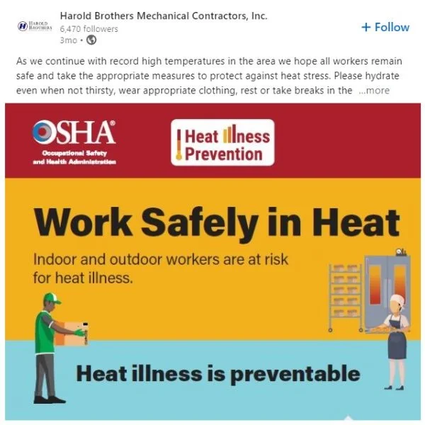 marketing local des réseaux sociaux linkedin exemple