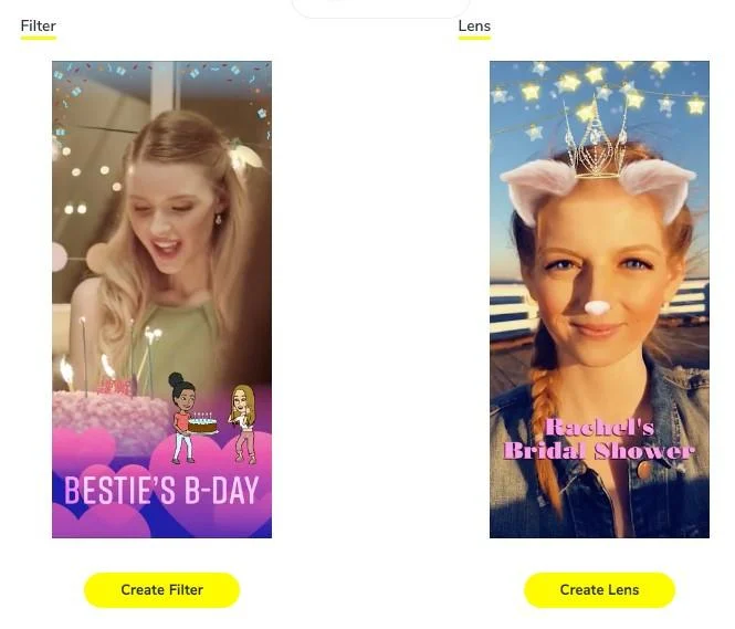 marketing local sur les médias sociaux filtre snapchat
