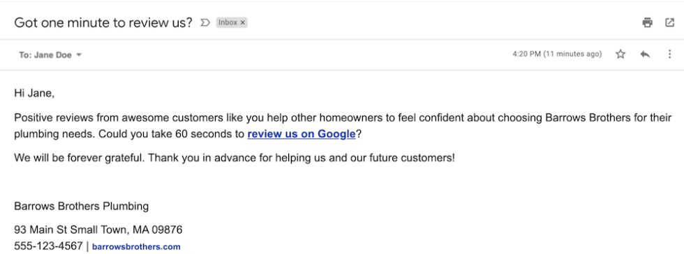 comment obtenir des avis de google modèles de demande d'avis