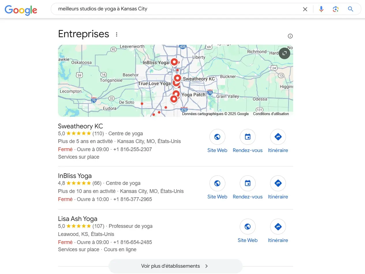 meilleurs studios de yoga à Kansas City
