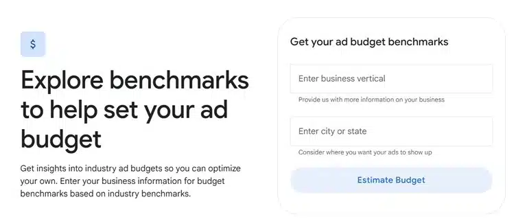 calculateur de budget pour google ads